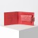 Women's wallet on the button, red color