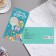 Money envelope "Happy Birthday!" turquoise background, 8.7x17 cm