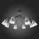 Ceiling EVOLUCE lamp. Sle102902-08. Lirino. 8x40 watts, E27, 73x73x44 cm, black color, chrome