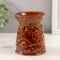 Aroma lamp ceramics "plant pattern" caramel 9.5x9.5x12 cm