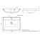 Sink uperwood Classic Quartz 60 cm, quartz, black matte, space