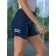 Women's shorts ise, size 44 cm, dark blue color, white