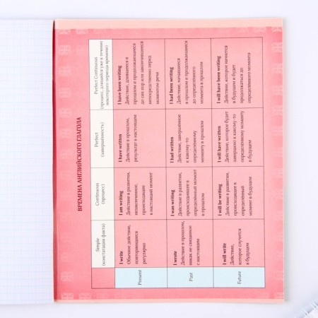 Subject notebook 48 sheets, A5, fonts, from reference. mat. "September 1: English", cover coated cardboard 230 gr., Inner block in a cage 80 gr., White is 96%-6