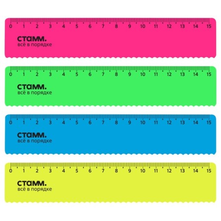 The line of 15 cm Istanm "Neon", with a wavy edge, mix