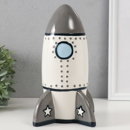Piggy bank Ceramics "Rocket" 16.5x16.5x24 cm