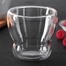 A glass glass with double walls 