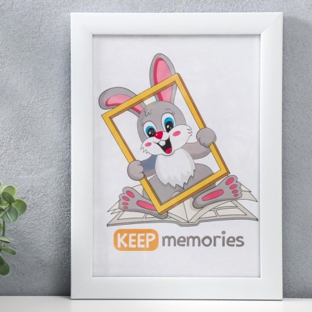Photo frame plastic 21x30 cm 1081 white-1