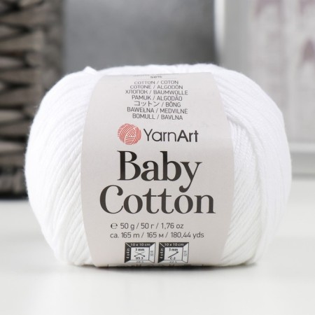 Yarn "Baby Cotton" 50% acrylic 50% cotton 165m/50g (400 ultrable)-4