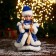 Snow Maiden "in a blue fur coat with a heart" moves, 30 cm