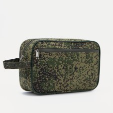 Lightning cosmetic bag, external pocket, camouflage color
