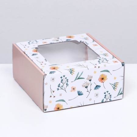 Self -charged box, with a window, "splendor" 19 x 19 x 9 cm set 5 pcs