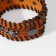 Bracelet Skin "Skull" with bones, brown color with silver, 20 cm