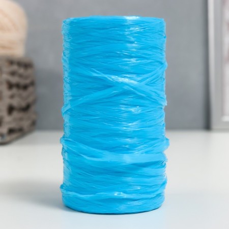 Yarn "for knitting mochecks" 100% polypropylene 300m/75 ± 10 g in the shape of a cylinder (blue)