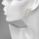Earrings with pearls "bead" crescent, color gold