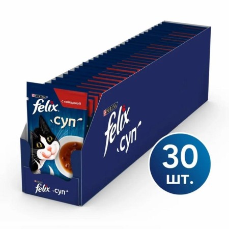 Wet feed Felix soup with beef, for cats, 48 ​​g-9