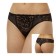 Women's panties Lengy, size 42, black color with silver peon