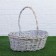 A set of wicker baskets, willow, 3 pcs., Gray-beige color, large