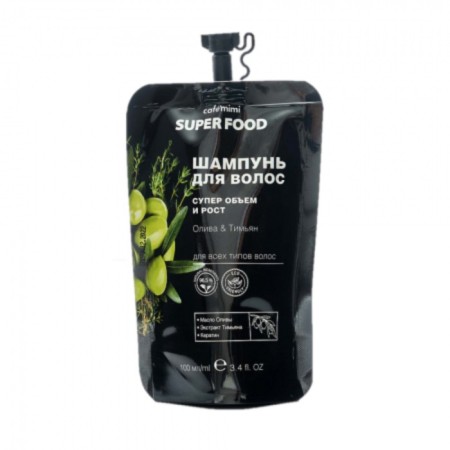 Café mimi hair shampoo "Supercre and growth", with olive and thyme, 100 ml