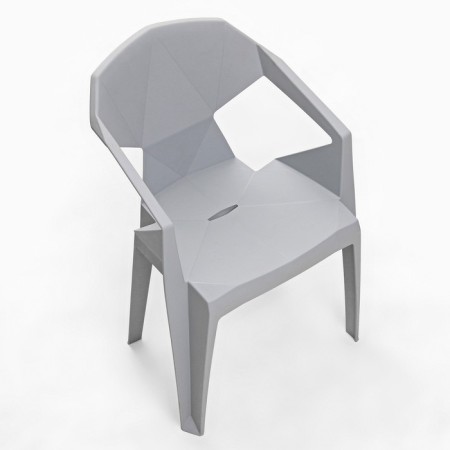 Armchair for the garden "Epica" gray, max. load 120 kg, 41.5 x 56.5 x 81 cm-1