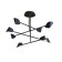 Ceiling Ceiling Mantra Capuccina, LED, 4000LM, 3000K, 592 mm, black color