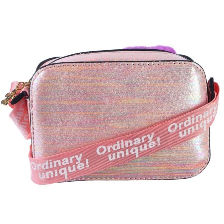 Children's bag with a zipper, 6x11x13 cm, adjustable belt, pink mix-8