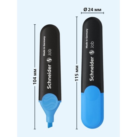 Schneider Job, 1.0-5.0 mm textbook marker, water-based ink, blue-3