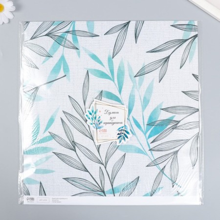 Scrapbooking paper "Elegant branches" density 180 g 30.5x32 cm-3