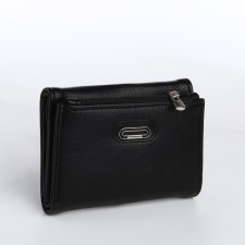 Women's wallet on a magnet, black color
