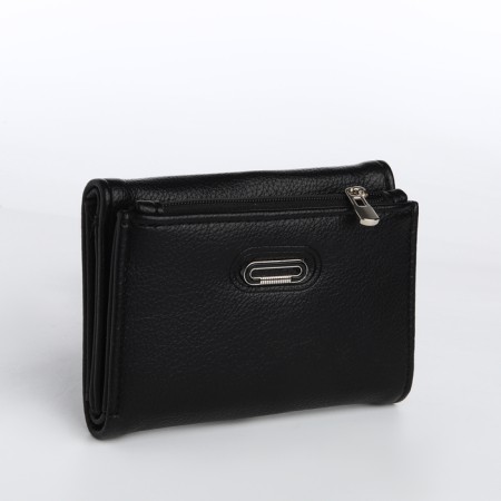 Women's wallet on a magnet, black color