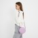 Bag Women's Round Artificial Leather, 18x18 cm, lilac color