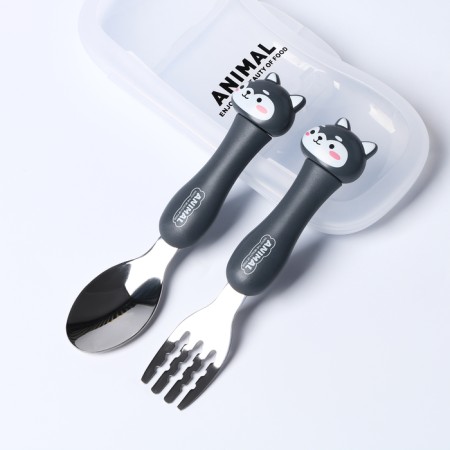 A set of children's cutlery in the case "Puppy", fork, spoon-3
