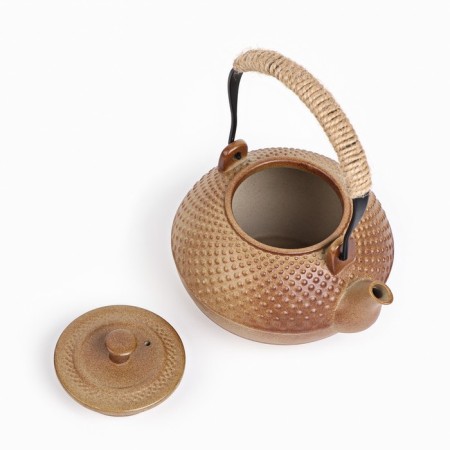 Handmade kettle for tea ceremony with a tea stove, 300 ml-3
