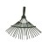Lobbish rakes, lamellar, 22 teeth, metal, tuleyka 30 mm, without cuttings