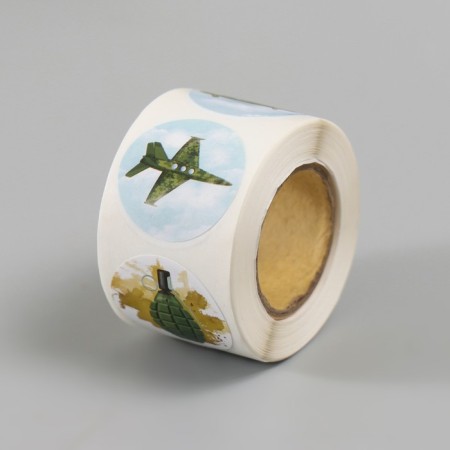 Stick Paper "February 23" D = 2.5 cm 252 pcs in roll-6