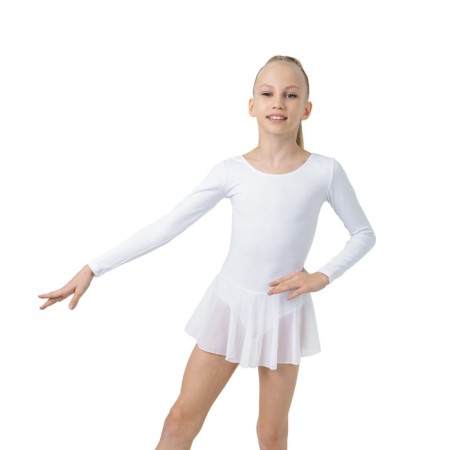 A swimsuit for gymnastics and dancing Grace Dance, p. 30, white color-1