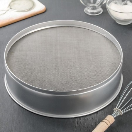 Aluminum sieve, d = 30 cm, stainless mesh-2