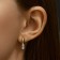 Earrings with rhinestones Xuping discouraged, white color in gold