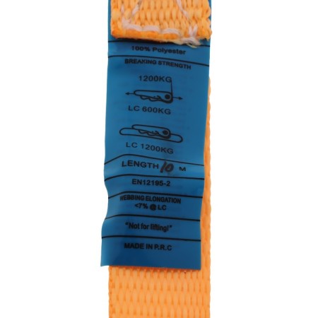 Cargo screed with a mechanism, tape width 25 mm, load 800 kg, length 10 m-3
