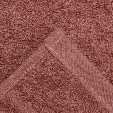 Terry towel with a border 40x70 cm, a wilted rose color, cotton 100%, 430g/m2-3