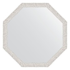 Mirror in the baguette frame, white minting 46 mm, 68.2x68.2 cm