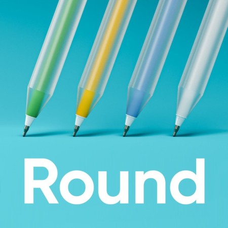 Ballpoint pen "Round" Node needle 0.7 mm, hill, blue premium ink on an oil basis, mix