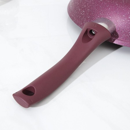 Trendy Style pan, d = 22 cm, plastic handle, anti -stick coating, purple color-4