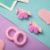 Hair set "Ariadne" (2 elastic bands, 2 clamps) unicorn, pink