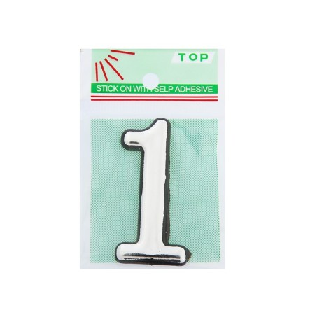 Door number "1", plastic, chromium color-3