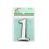 Door number "1", plastic, chromium color
