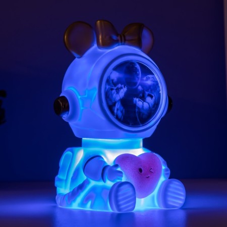 Night-wound Mishka Bear Cosmonaut Led usb white 12x12x16.5 cm-5
