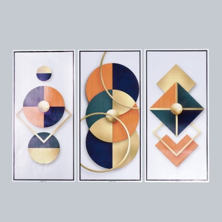 Sticker Plastic Interior triptych "Geometric shapes" set 3 sheets 29.5x61 cm-1