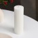 Candle-cylinder with faces, 5x15 cm, white, 10 hours