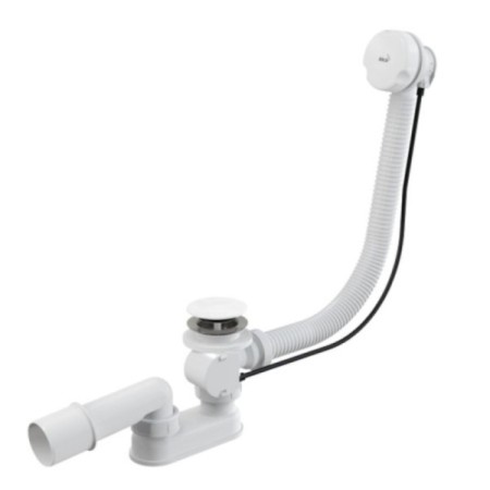 Alcadrain A51BM-80, automatic, 800 mm, white bathtub siphon