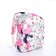School backpack from textiles on lightning, 3 pockets, pencil case, pink color
